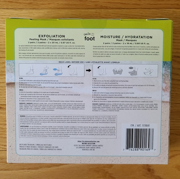 The Face Shop Smile Foot Mask Duo: 2x Foot Peeling Mask and 2x Foot Mask - Picture 2 of 4